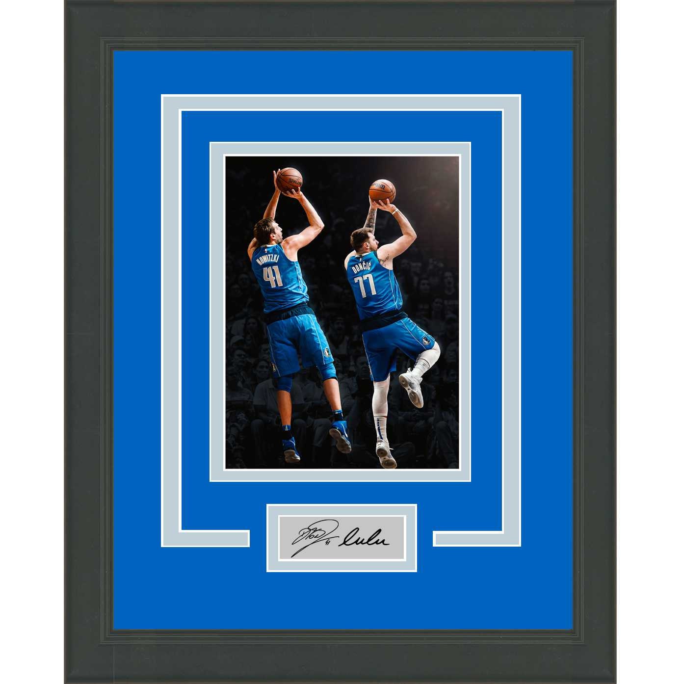 Framed Luka Doncic Dirk Nowitzki Dual Facsimile Laser Engraved - Etsy