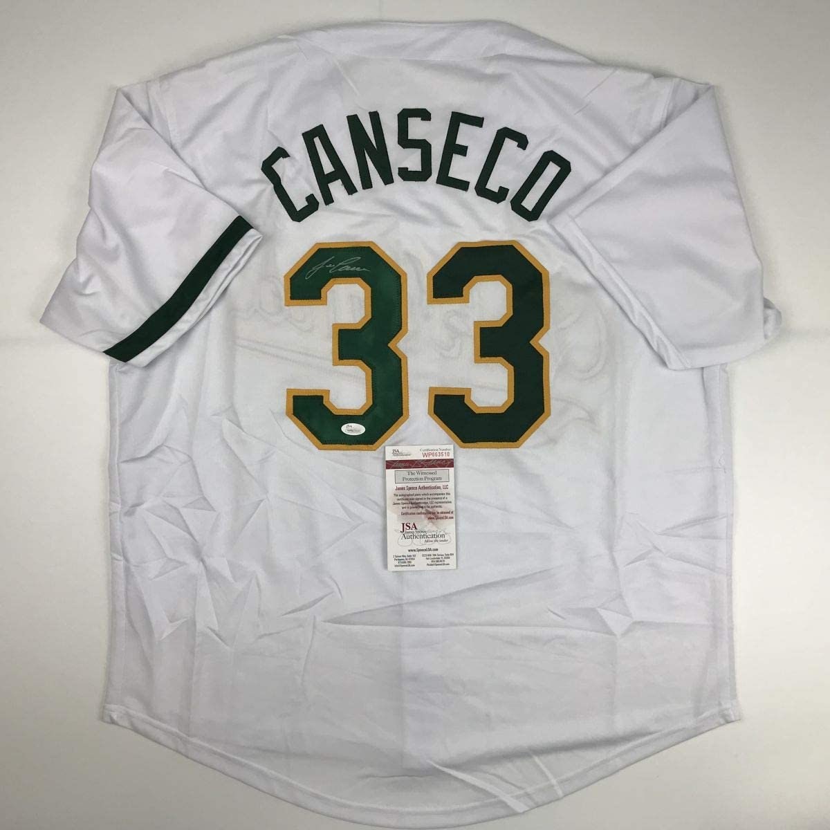 Jose Canseco Autographed and Framed Oakland Athletics Jersey