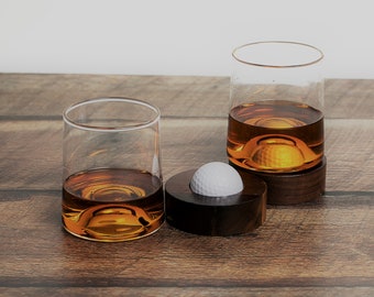 Golf Ball Coaster Glasses