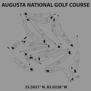 Parcours de golf national d&#39;Augusta - PNG/SVG - Art numérique