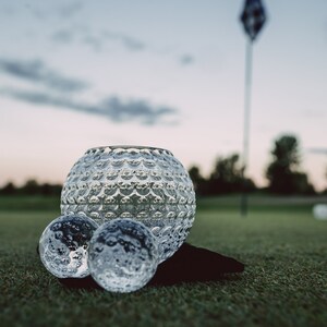 Golf Ball Whiskey Chillers and Whiskey Glass Glass Whiskey Stones for Chilling Vodka, Whiskey, Scotch, and Wine image 5