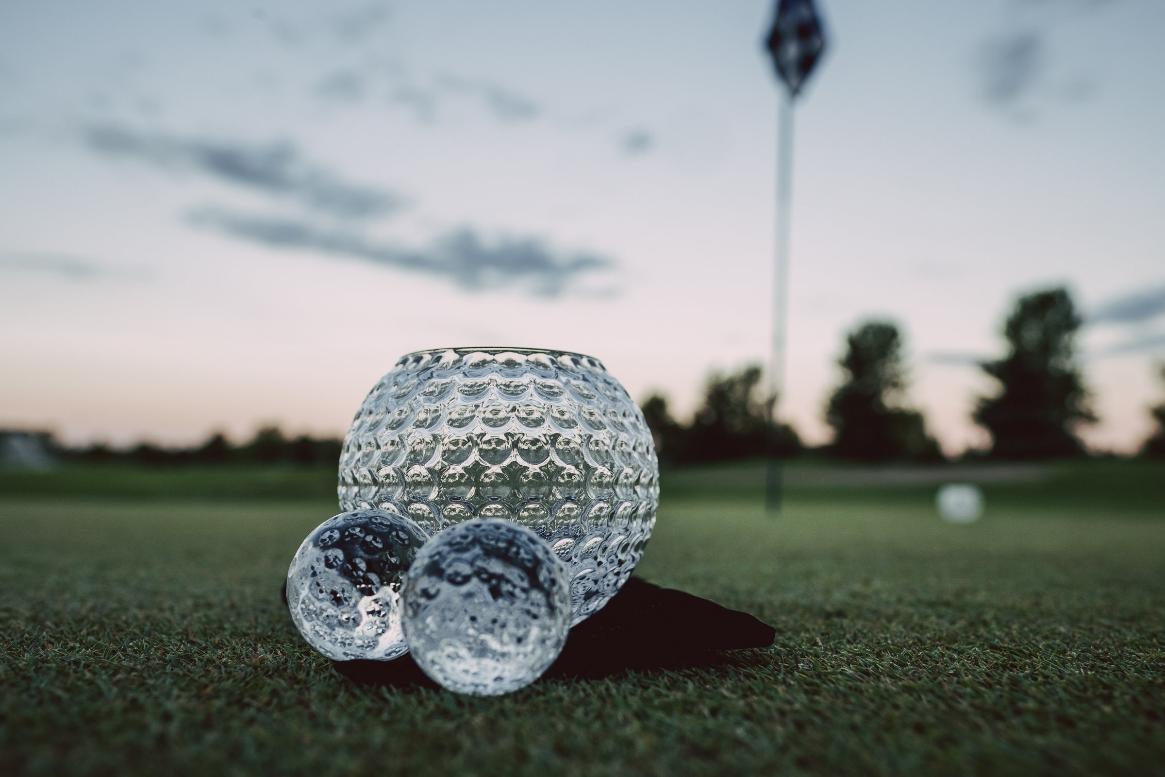 Golf Ball Whiskey Chillers and Whiskey Glass Glass Whiskey Stones for  Chilling Vodka, Whiskey, Scotch, and Wine 