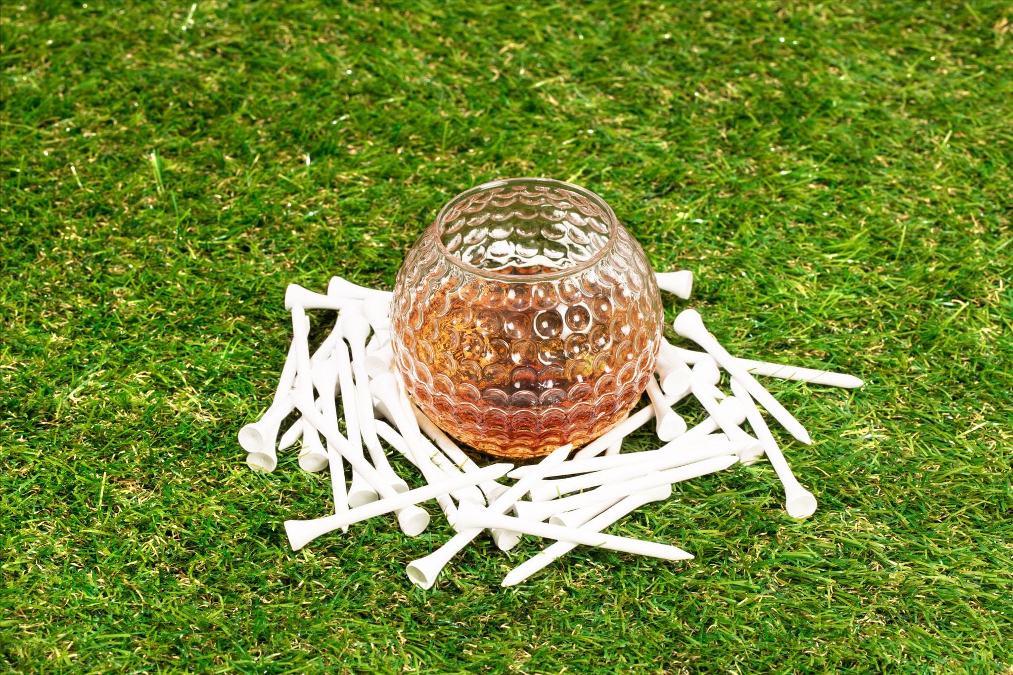 Golf Ball Whiskey Glass, Rock Glass, Bourbon Glass, Groomsmen Gift or Golf Gift | Whiskey Glasses | Golf Gifts for men