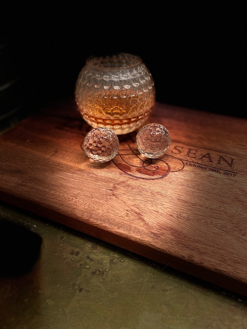 Golf Ball Whiskey Chillers and Whiskey Glass  Glass Whiskey image 1