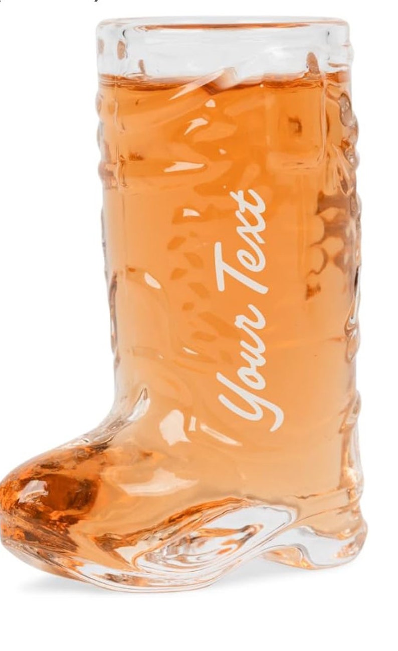 Personalized Cowboy Boot Shot Glass Set, Real Glass Cowgirl Bachelorette Party Gifts, Western Themed Party Decorations, Cowboy Theme Party Personalized