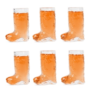 Personalized Cowboy Boot Shot Glass Set, Real Glass Cowgirl Bachelorette Party Gifts, Western Themed Party Decorations, Cowboy Theme Party image 7