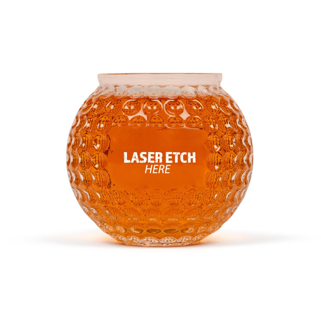Golf Ball Whiskey Glass, Rock Glass, Bourbon Glass, Groomsmen Gift or Golf Gift | Whiskey Glasses | Golf Gifts for men