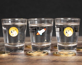 Doge "To the Moon" Shot Glasses