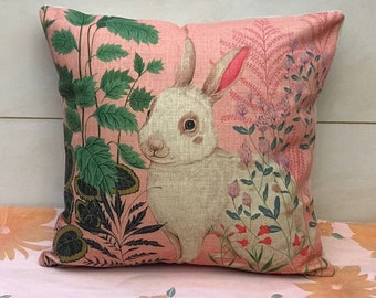 Rabbit pillow cover | Etsy French Rabbit Pillow Cover featuring a