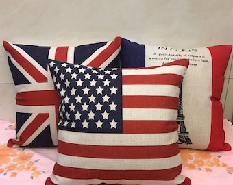 American flag pillow | Etsy American Flag Throw Pillow