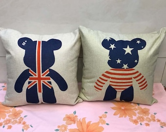 Union Jack Pillow Case Etsy