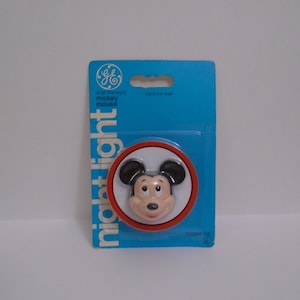 Vintage Mickey Mouse Night Light  -Disney -NOS -1970&#39;s