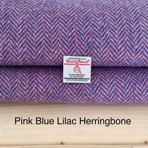 Harris Tweed Cloth Material Lilac Plain from £6.95 plus labels