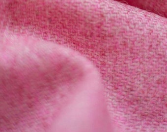 Harris Tweed Fabric Plain Pink Fleck Wool Suitable for all upholstery and clothing. High Abrasion Resistance 30,000+