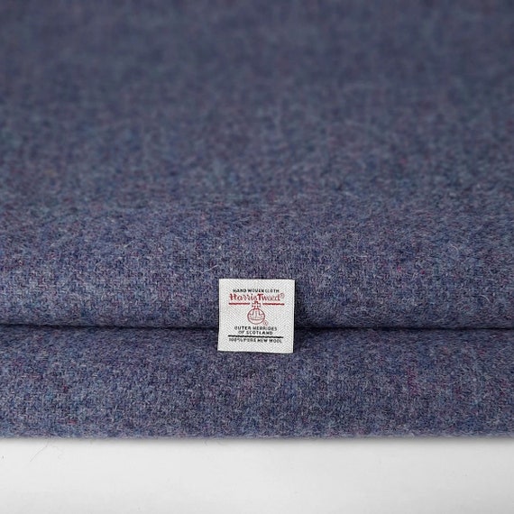 Traditional Harris Tweed Pure Wool Woven Fabric by The Metre with  Authenticity Labels (Grey with Red Overcheck, 100 x 150cm)