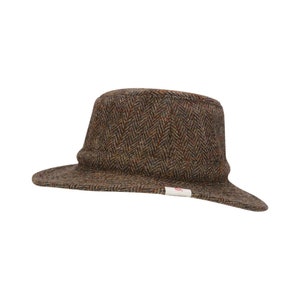 Harris Tweed Berkeley Fedora Hut Charcoal