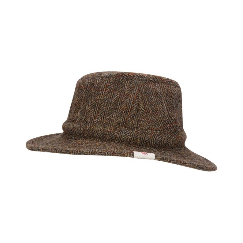 Harris Tweed Berkeley Fedora Hut Charcoal