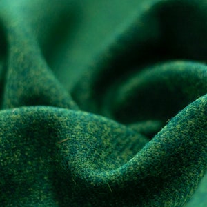 Harris Tweed Emerald Green Suitable for all upholstery and clothing. High Abrasion Resistance 30,000+ image 1