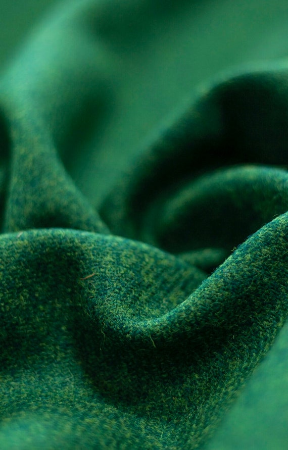 Harris Tweed Emerald Green Suitable for all upholstery and clothing. High Abrasion Resistance 30,000+