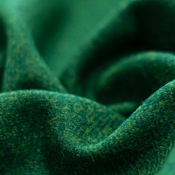 Harris Tweed Emerald Green Cloth Fabric