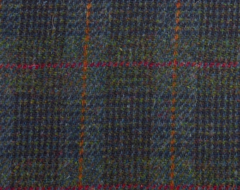Harris Tweed Blue Green Glen Check Houndstooth Suitable for all upholstery and clothing. High Abrasion Resistance 30,000+