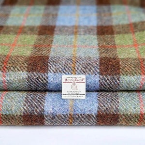Tissu Harris Tweed MacLeod Tartan Wool check Convient à tous les tissus d'ameublement et à tous les vêtements. Haute résistance à l'abrasion : plus de 30 000
