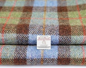 Harris Tweed Fabric MacLeod Tartan Wool Check Suitable for all upholstery and clothing. High Abrasion Resistance 30,000+