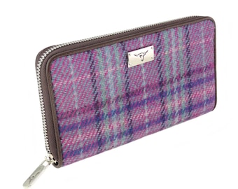 Harris Tweed Staffa Long Zip Purse - Various Colours Available