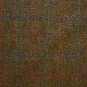 Harris Tweed Rust Mix Overcheck Suitable for all upholstery and clothing. High Abrasion Resistance 30,000+