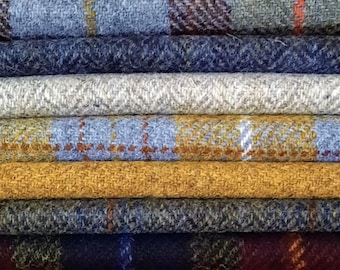 Harris Tweed Fabric Also Lampshade Kit Sizes Green Brown Grey Mustard Blue Check Herringbone Dogtooth Metre Yard
