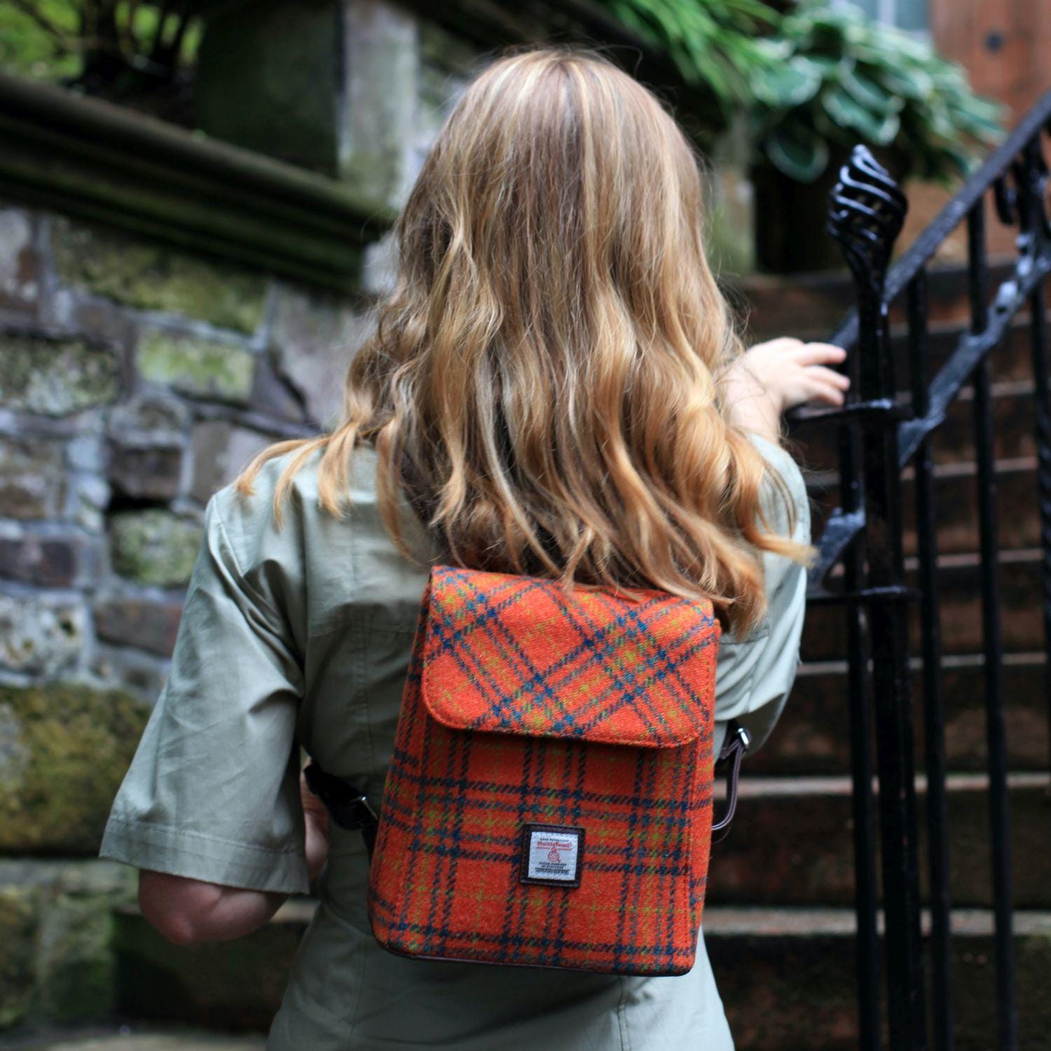 harris tweed tummel mini backpack 'Tummel' with Tummel Mini Backpack with Harris Tweed Orange Harris Tweed Tummel Mini Backpack