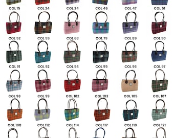 Harris Tweed Cassley Classic Handbag - 28 Colour Tweeds Available