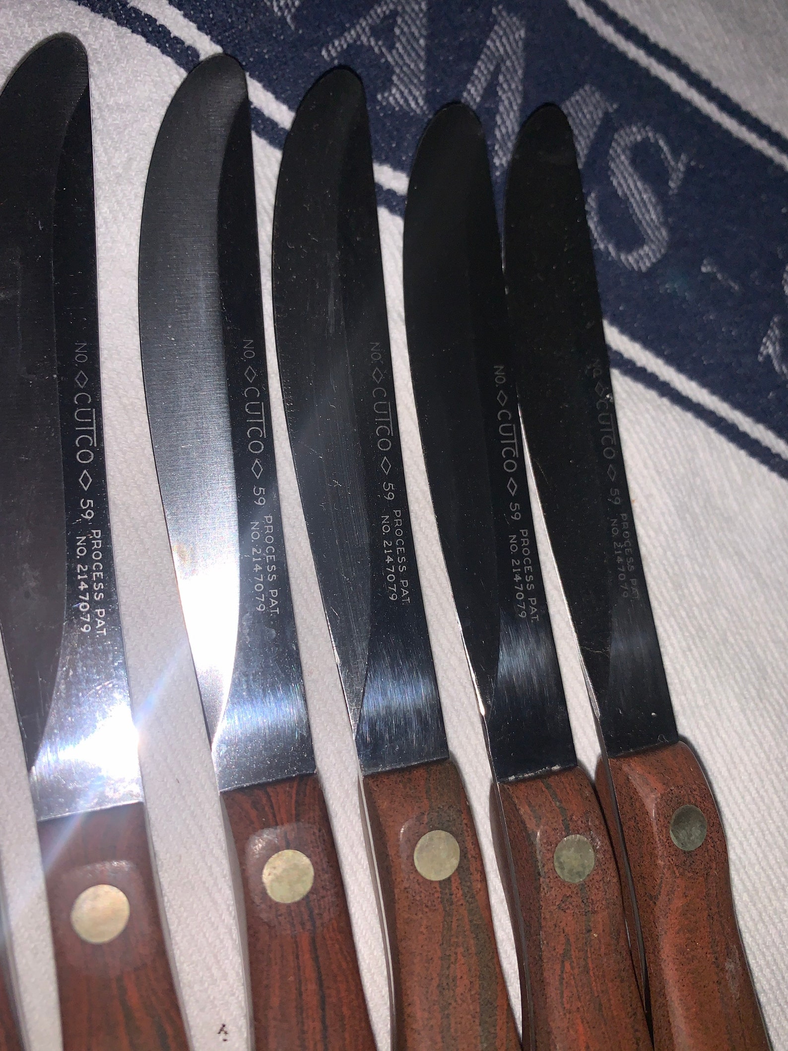 Set of 8 Vintage Cutco 59 Straight Edge Table Knives Etsy
