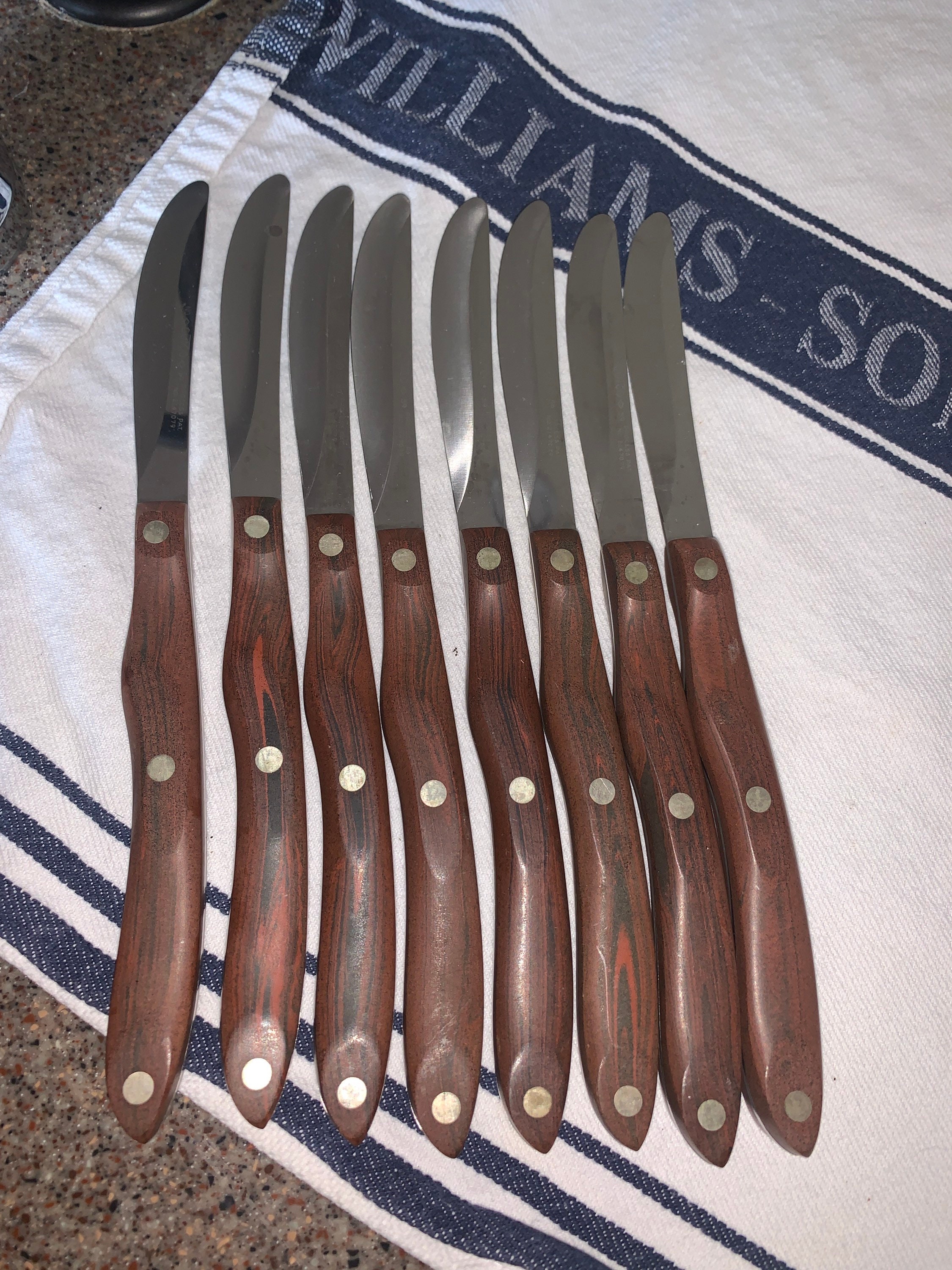 Set of 8 Vintage Cutco 59 Straight Edge Table Knives Etsy