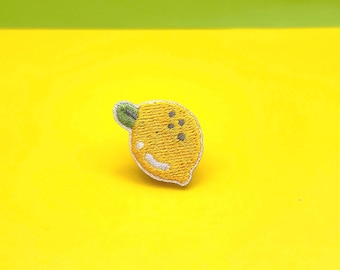 Tiny Lemon Self-adhesive Sticker/Iron On Embroidered Patch