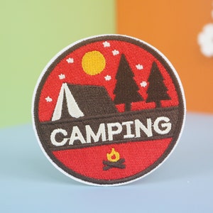 camping patch, campfire patch, iron on patch/embroidered patch/funny patch/applique/sew on patch