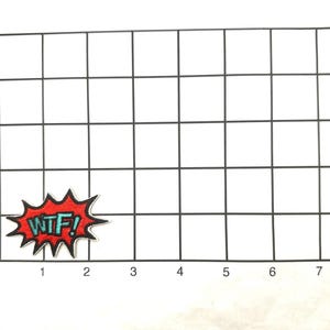 WTFコミック風刺繍アイロンワッペン 画像 3