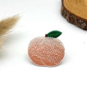 Peach Fruit iron on patch/embroidered patch/funny patch/applique/sew on patch for jackets/hat/DIY project