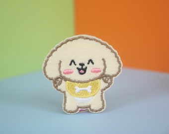 Welpe gestickt Bügelbild Welpe, Hund Applikation