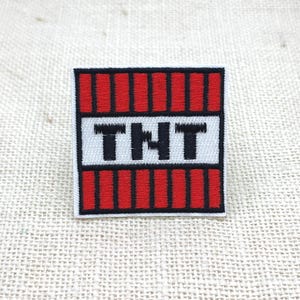TNT Pixel Iron-On Patch:Game Style Embroidered Applique