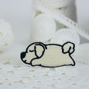 tiny stick on Golden Retriever patch, dog patch, iron on patch/embroidered patch/funny patch/applique/sew on patch