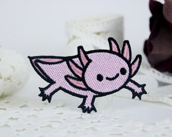 Axolotl iron on patch/embroidered patch/funny patch/applique/sew on patch