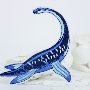 plesiosaur patch, dinosaur patch, iron on patch/embroidered patch/funny patch/applique/sew on patch