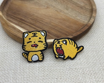 Tiger Embroidered Iron-On Patch, Applique