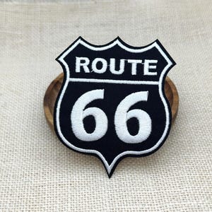 Route 66 Embroidered Iron-On Patch