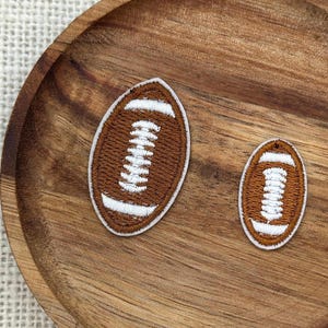 Football Embroidered Iron On Patch 2pc Set: Fun Sports Applique