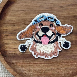 Beagle Aviator Aufnäher - Pilotenhund zum Aufbügeln