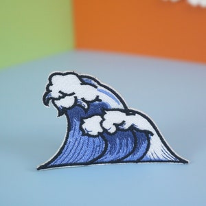 sea wave patch, wave patch, iron on patch/embroidered patch/funny patch/applique/sew on patch