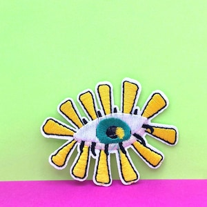 evil eye patch, iron on patch/embroidered patch/funny patch/applique/sew on patch