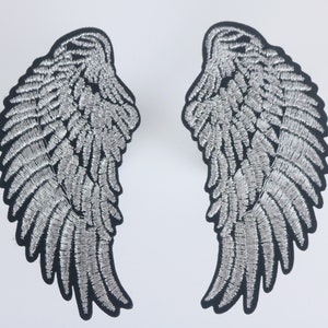 angel silver wings patch, iron on patch/embroidered patch/funny patch/applique/sew on patch